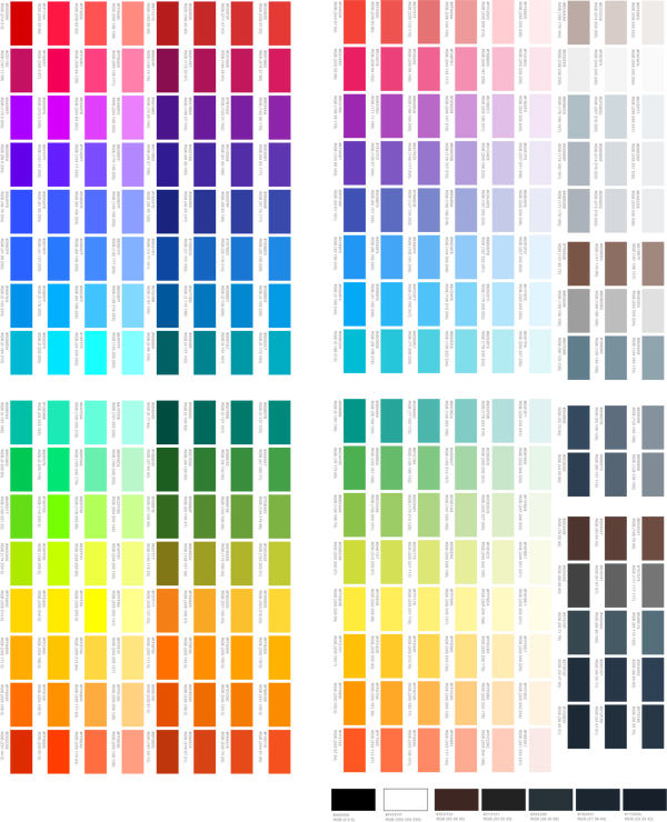 DTF Color Chart